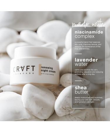 Hair Craft Co. Night Cream Moisturizer for Face 1.5oz Hydrating for Face Anti-Aging, Wrinkle Prevention, & Nighttime Skin Renewal - 30 Day Supply - Buy Online on GoSupps.com