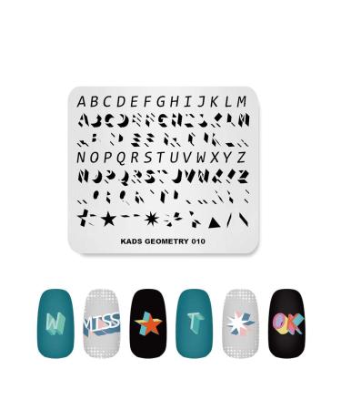 BANGSUN Nail Stamping Plate Fashion Geometry Words Letters Stars Pattern Theme Multi 2