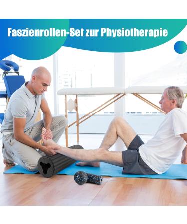 Fascia Roll Set - 3 Piece Removable Fascia Set with Ball & Roller for Muscle Self-Massage & Fascia Training - International Shipping Available - Buy Online on GoSupps.com