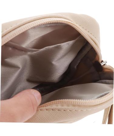 FOYTOKI Mini Makeup Bag - Multifunction Portable Tampon Holder - Reusable Period Bag - Beige 13x13cm - Buy Online on GoSupps.com