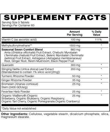 All Season Support (Aller-7) - 180 Vegan Tablets for Allergy Relief | International Shipping - Buy Online on GoSupps.com