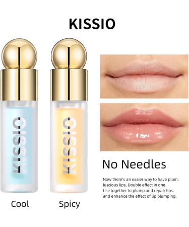KISSIO Plumping Gloss l vres hydratant et stimulant l' lasticit - Soin des l vres jour et nuit - Avec gingembre menthe poivr e et huile de jojoba - Transparent - 10 ml - Buy Online on GoSupps.com