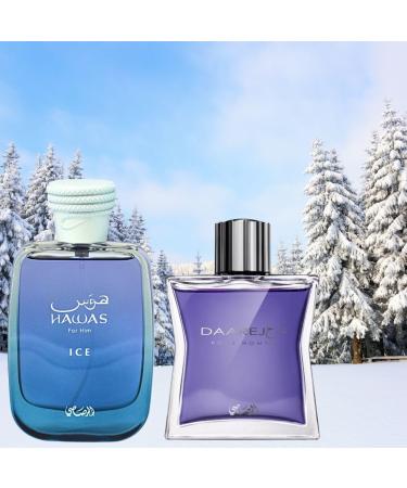 RASASI Hawas Ice & Daarej For Men EDP Sprays 100ML (3.4 OZ) | Long Lasting Exquisite Scent Combination Luxurious Masculine Fragrances. (SIGNATURE BUNDLE) - Buy Online on GoSupps.com