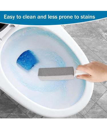Powerful Toilet Pumice Cleaning Blocks & Brush - Safe for Kitchens Bathrooms & Grills - Style 3 with Handle - Buy Online on GoSupps.com