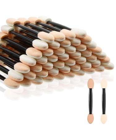 FENGCHUANG 100 Pieces Eyeshadow Brushes Sponge Eyeshadow Applicators Disposable Eye Shadow Brush Eyeshadow Sponge Brush Eye Makeup Brushes Makeup Tools for All Women
