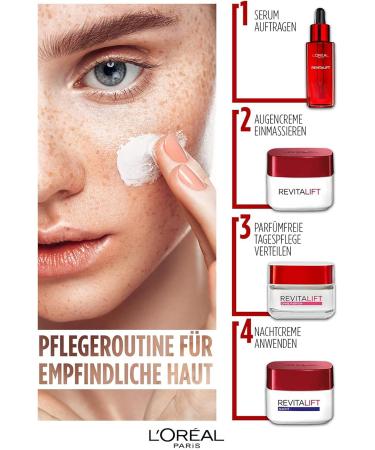 L'Or al Paris LOr al Paris moisturizing cream without perfume for women reduces wrinkles and makes the skin appear more youthful with proretinol & probiotic extracts Revitalift 1 x 50 ml - Buy Online on GoSupps.com