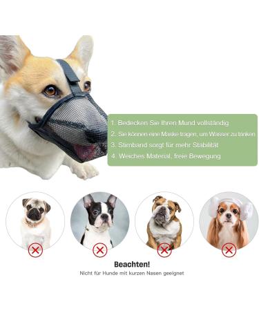 Professional Breathable Adjustable Dog Muzzle for Large & Medium Dogs | Prevent Bites Chewing & Barking - International Shipping - Buy Online on GoSupps.com