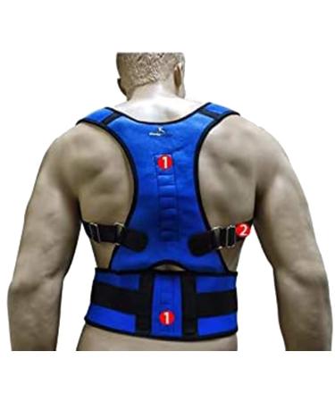 Body-Plus Direct Magnetic Posture Corrector Back Support 2X-Large Blue XXL