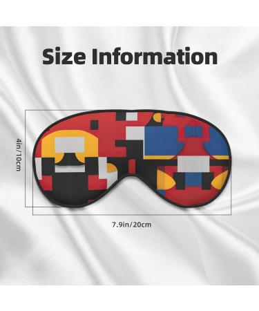 Ultra-Soft Light-Blocking Eye Mask - Composition in Red Yellow Blue & Black for Comfort & Restful Sleep - International Shipping Available - Buy Online on GoSupps.com