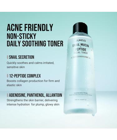 JUMISO Snail Mucin Peptide Toner (95% Snail + 12 Peptides) Anti-Aging Essence for Glass Skin Sebum Control for Oily Skin Non-Sticky Korean Skincare Fragrance-Free 6.93 fl oz - Buy Online on GoSupps.com