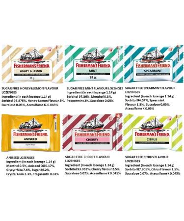 Thai Fisherman's Friend Lozenges 25g - Variety Mix Flavors from Thailand - Buy Online on GoSupps.com