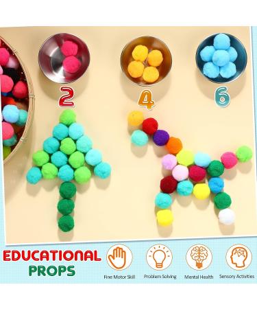 2000 Pcs 1 Inch Assorted Pom Poms with 220 Self Adhesive Googly Eyes - Multi Colors for DIY Crafts - Buy Online on GoSupps.com