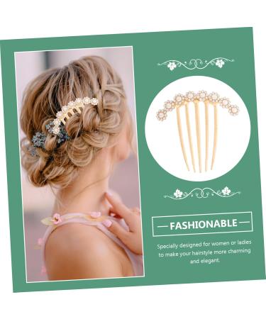 DOITOOL Womens Headpiece Pearl Hair Side Comb Hair Comb for Girls Wedding Hair Accessories for Brides Hair Accessories for Women Hair Combs Hair Piece Miss Grace Imitation Pearls - Buy Online on GoSupps.com