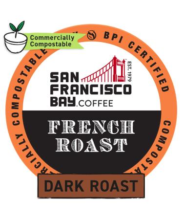 San Francisco Bay OneCUP French Roast Coffee Pods - 80 Count | Compostable, K Cup Compatible for Keurig 2.0 | Dark Roast - Buy Online on GoSupps.com