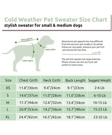 Queenmore Small Dog Cable Knit Sweater | Warm Turtleneck Pullover for Chihuahua, Bulldog, Dachshund, Pug, Yorkie - Medium Green - Buy Online on GoSupps.com