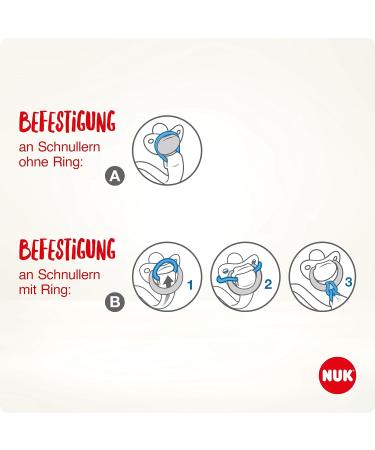 NUK Disney Winnie the Pooh Pacifier Strap & Clip | Compatible with All Pacifiers | Robust Shatterproof Design | 1 Piece for International Shipping - Buy Online on GoSupps.com