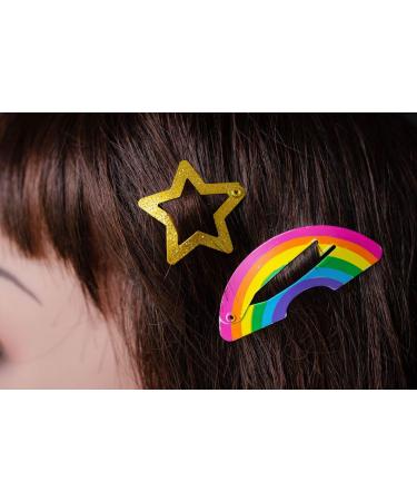 Miniblings Cat Star Unicorn Hair Clip Set - Handmade Fashion Jewelry | 10 Unique Candy Clips for Kids & Adults - International Shipping - Buy Online on GoSupps.com