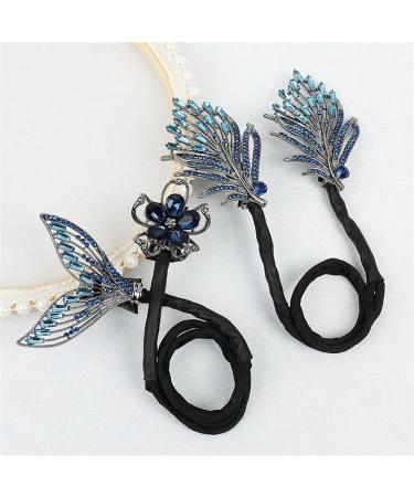 Rhinestone Flower Hair Clip Whale Tail Rhinestone Flower Hair Clip For Women Lazy Hair Curler Deft Bun Maker Elegant Lazy Hair Curler Bun Clips Ocean Blue Feather Hairpin (Size : Feather+Whale Ta 1 count (Pack of 1) - Buy Online on GoSupps.com