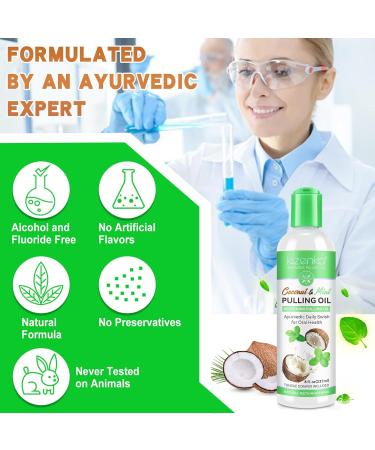 Organic Coconut Pulling Oil & Essential Oils Mouthwash - Fresh Breath Teeth Whitening & Gum Health (2 Pack - Buy Online on GoSupps.com