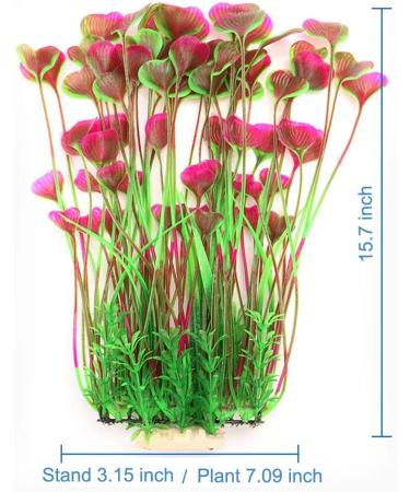 QUMY Large Artificial Aquarium Plants Decoration - A-red 15.7 Inches - Buy Online on GoSupps.com
