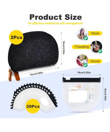 10 Pack Pill Organizer Pouches - BPA-Free Reusable Zippered with Write-On Labels Perfect for Medicine & Daily Travel (3.54 x 3.93 inches - Buy Online on GoSupps.com