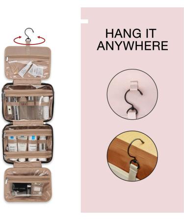 BAGSMART Large Black Toiletry Bag | Water-Resistant Travel Organizer with Hanging Hook for Makeup & Accessories - Buy Online on GoSupps.com