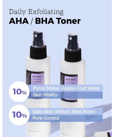 COSRX AHA/BHA Clarifying Treatment Toner 150ml | Exfoliating Facial Spray | Korean Skin Care Hydrating Mild Exfoliation Vegan Cruelty Free Paraben Free - Buy Online on GoSupps.com