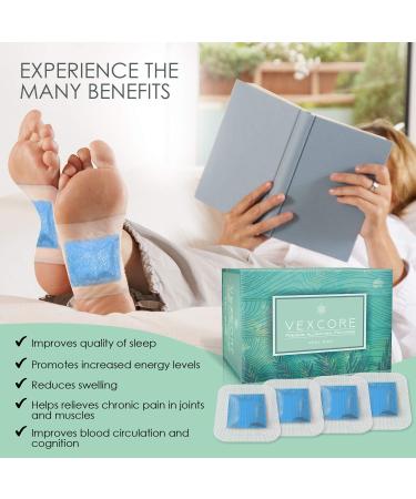 30 Herbal Foot Pads for Cleansing & Stress Relief - Mint Aroma, Exfoliating Peel - Natural Patches, Strong Adhesive - 2in1 Feet Patch (30 Pack) - Buy Online on GoSupps.com