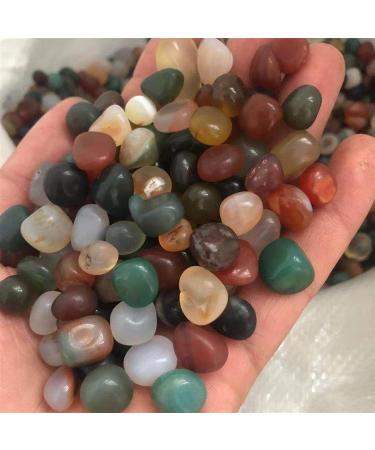Natural Crystal Rough 50g/200g Natural Colorful Granular Agate Crystal Stone Degaussing Home Decor Garden Flowerpot Decoration Fish Tank Decor 1pack(50g) Light Grey - Buy Online on GoSupps.com