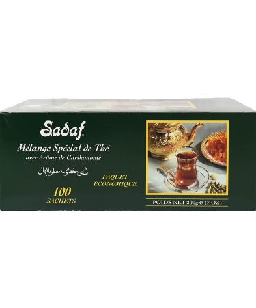 Sadaf Cardamom Tea Bags | Special Blend Ceylon Black Tea from Sri Lanka | 100 Bags (Pack of 1) - Buy Online on GoSupps.com