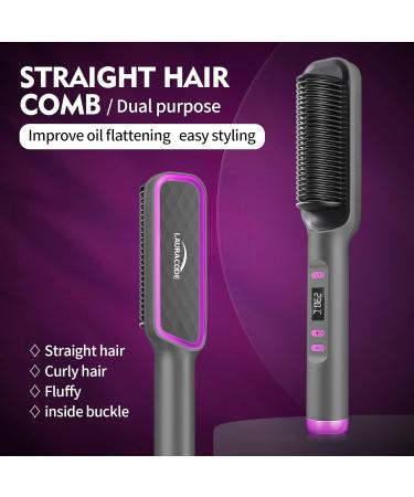 Buy Hair Straightener Brush - 30-Speed Negative Ion Styling Comb for Fast Home & Salon Use - Buy Online on GoSupps.com
