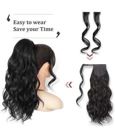Hair Extensions 20" Synthetic Long Wavy Ponytail Lengthening Wrap Around Ponytail Wig Bun for Women Fluffy Synthetic Soft Wigs Hair Pieces For Women (Color : Chocolate Brown Size : 20inches) 20inches Chocolate Brown - Buy Online on GoSupps.com