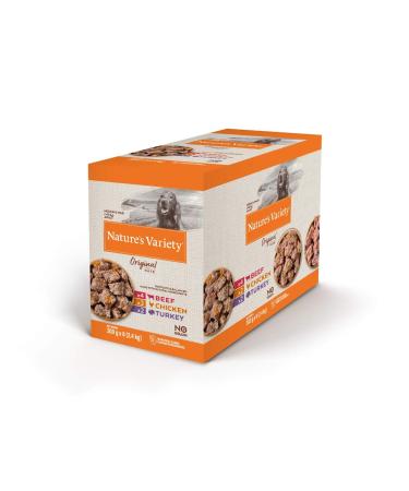 Natures Variety Dog Pouch Medium Adult Original Multipack Chicken/Beef/Turkey 8X300Gm