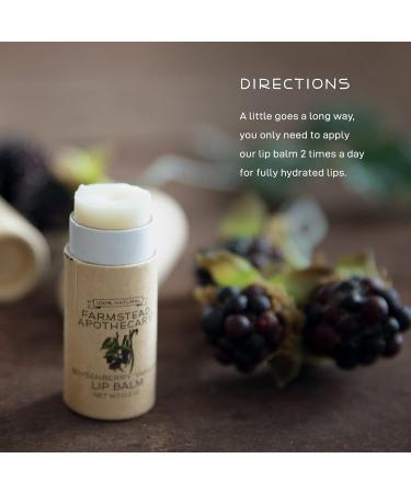 Farmstead Apothecary Organic Boysenberry Vanilla Lip Balm - 100% Natural with Beeswax, Shea Butter, & Coconut Oil (0.2oz, Pack of 2) - Buy Online on GoSupps.com