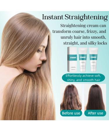 Cr me Pour D frisage Des Cheveux Fris s 2pcs Hair Straightening Cr me Lissage Cheveux Naturels Collagen Masque Cheveux Lissante Soyeuse et Brillante pour Cheveux Boucl s et secs 60ml - Buy Online on GoSupps.com