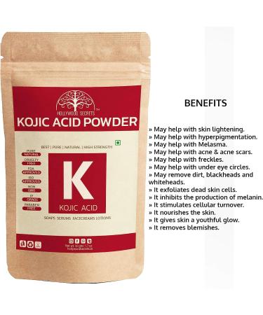 50gm Premium Kojic Acid Powder Skin Whitening by Ayur-Homeo - Buy Online on GoSupps.com