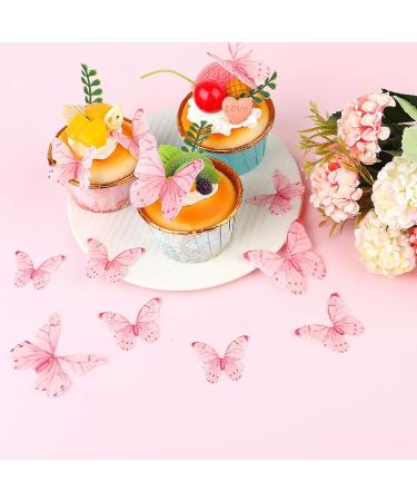 TIESOME 40 Pcs Edible Butterflies for Cake Decorating Vivid Edible Butterfly Cake Topper Edible Butterfly Cupcake Decorating for Wedding Birthday Anniversary Flower Themed Party Decorating - Buy Online on GoSupps.com