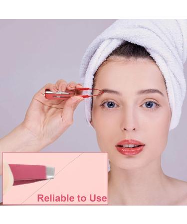 TAMUNI 2 PCS LED Tweezers Enhanced Precision Eyebrow Tweezers with Light Stainless Steel Face Hair Removed Tool Good for Your Daily Beauty Routine (2 Colors) - Buy Online on GoSupps.com