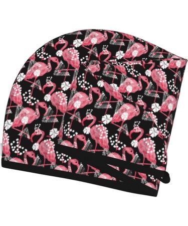 Tropical Flamingo Microfiber Hair Towel - Super Absorbent Coral Velvet Wrap for Long Curly & Thick Hair | Quick Dry Solution for Women - Buy Online on GoSupps.com