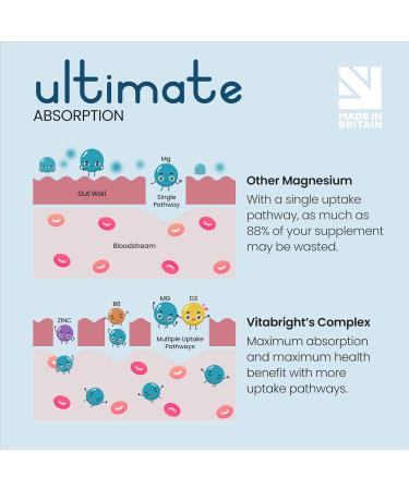 VitaBright Magnesium Glycinate 6-in-1 Complex 2500mg - 120 Vegan Capsules - Buy Online on GoSupps.com