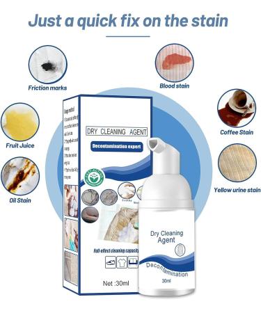 Dry Foam Cleaner Dry Foam Cleaner For Clothes Leave-In Laundry Foam Cleaners Wash-Free Foam Cleaner for fabric Cloth Down Jacket Sofa (100ML 2PCS) - Buy Online on GoSupps.com