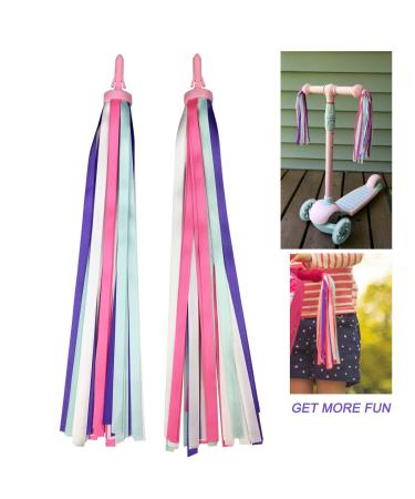 PLATT Kids Bicycle Handlebar Streamers | Colorful Tassel Ribbons for Girls Boys Bike/Scooter Handgrip - Purple 1 Pair - Buy Online on GoSupps.com