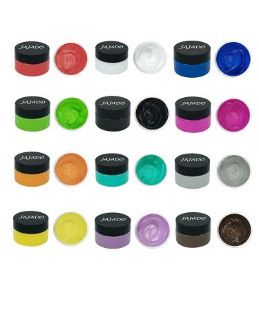 JAJADO 12 Jars Chalk Paste Paint Set, Fabric Silk Screen Printing Ink Adhesive Stencil Panit, DIY Home Decor Mesh Transfers Paste Painting on Wood, Chalkboard, Furniture, Crafts Art Paste Supplies 12 Bottles Chalk Paste