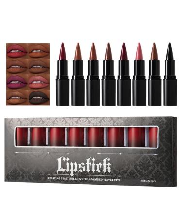 Opilroyn Lip pencils matte lipstick for women - Soft matte finish lipliner pen long-lasting easy-to-apply color lip cosmetics for girls