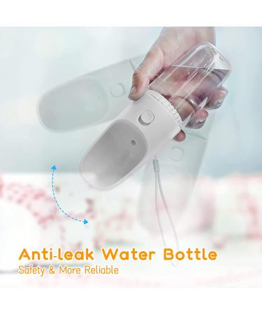 Portable Dog Water Bottle 10oz | Catness 2022 Upgraded Travel Bowl for Dogs | Dog Gifts | Walking, Hiking Gear White - Buy Online on GoSupps.com