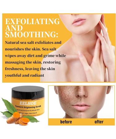 EXQST Lightening Turmeric Scrub for Dark Spots Natural Exfoliating Salt for Body and Face Natural Turmeric Scrub for Dark Spots Smoothing Exfoliator for Underarms - Buy Online on GoSupps.com