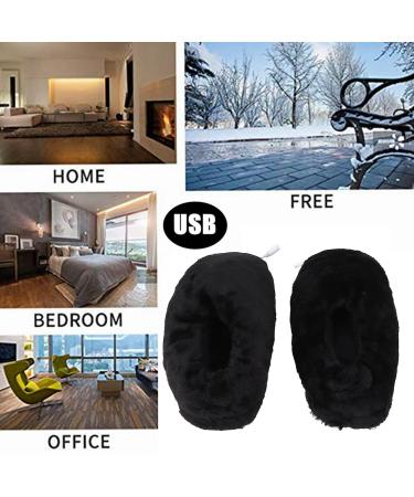 USB Heated Slippers for Men & Women - Washable Plush Electric Foot Warmers for Outdoor Comfort - Buy Online on GoSupps.com