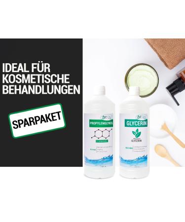 EQM Soluciones Quimicas | 1L Vegetable Glycerin & Propylene Glycol | 100% Biodegradable | Pure Vegetable | High Moisture Retainer | Ideal for Cosmetic Treatments - Price Advantage - Buy Online on GoSupps.com