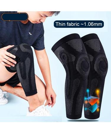 High-Performance Knee Compression Sleeve with Patella Gel Pad & Stabilizers - Men's & Women's Support for Running Gym Arthritis & Recovery - Black Medium - Buy Online on GoSupps.com