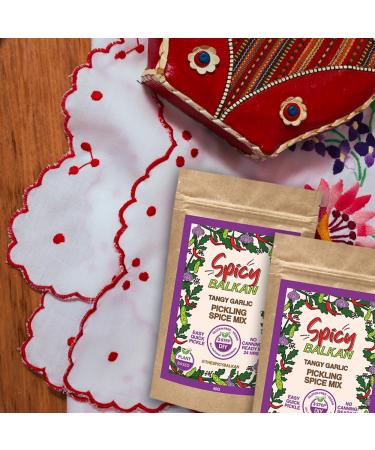 Spicy Balkan Tangy Garlic Pickling Spice Mix 40g Plant-Based 3-Step DIY Ready in 24 Hours - Buy Online on GoSupps.com